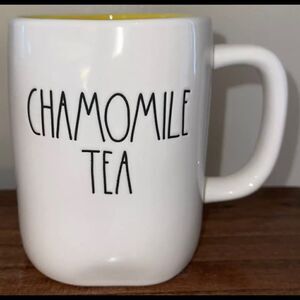 Rae Dunn Chamomile Tea Mug Yellow Interior New